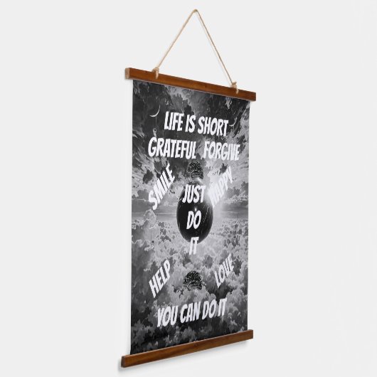 あなたはそれを行うことができる – はっきりした引用文やる気を起こさせるデザイン 吊り下げ型タペストリー (傾斜あり)