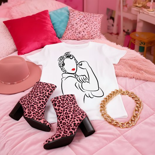 あなたはそれを行うことができる – Rosie theスタイリッシュ Riveter Tシャツ