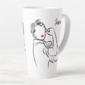 あなたはそれを行うスタイリッシュとリバーモダンターをロージー カフェラテマグ (右アングル)