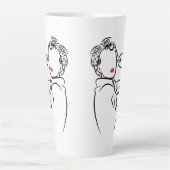 あなたはそれを行うスタイリッシュとリバーモダンターをロージー カフェラテマグ (正面)