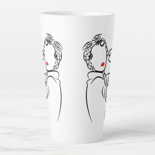 あなたはそれを行うスタイリッシュとリバーモダンターをロージー カフェラテマグ (正面)