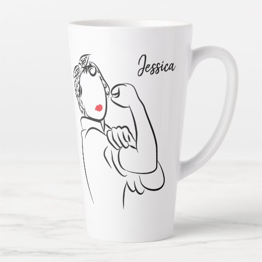 あなたはそれを行うスタイリッシュとリバーモダンターをロージー カフェラテマグ (右)