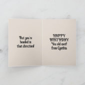 あなたはそんなに古くさくはないよ、猫さん カード (内部)