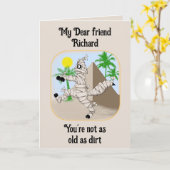 あなたはそんなに古くさくはないよ、猫さん カード (黄色い花)