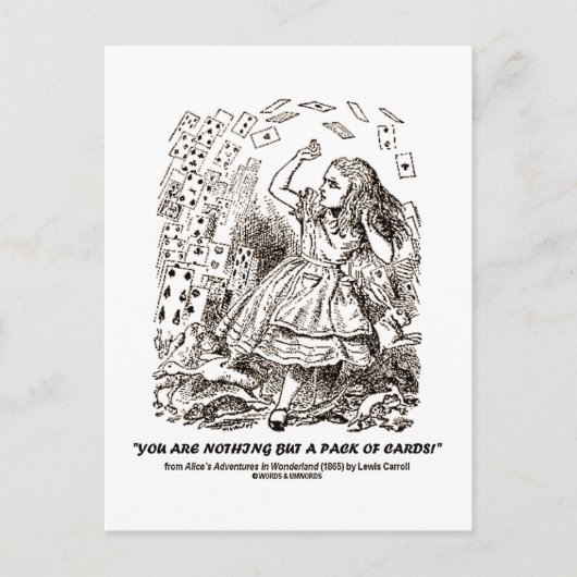 あなたはただのカードの束だ ポストカード (正面)