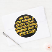 あなたはただのプーン ラウンドシール (封筒)