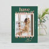 あなたはっきりした自身に小さなクリスマスの写メリー真を持っている シーズンカード (スタンド正面)