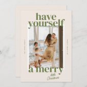 あなたはっきりした自身に小さなクリスマスの写メリー真を持っている シーズンカード (正面/裏面)