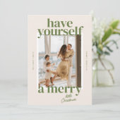 あなたはっきりした自身に小さなクリスマスの写メリー真を持っている シーズンカード (スタンド正面)