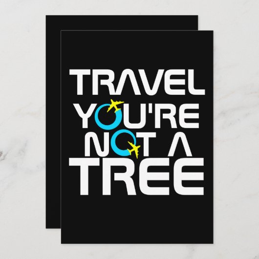 あなたはではないツリー休暇観光旅行 サンキューカード (正面/裏面)