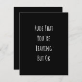 あなたはでは失礼だが、あなたは離れでは失礼なことをする 案内状 (正面/裏面)