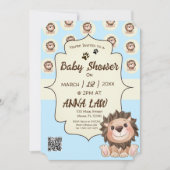 あなたはとってもかわいいライオンの赤ちゃん男の子の招待状 招待状 (正面)