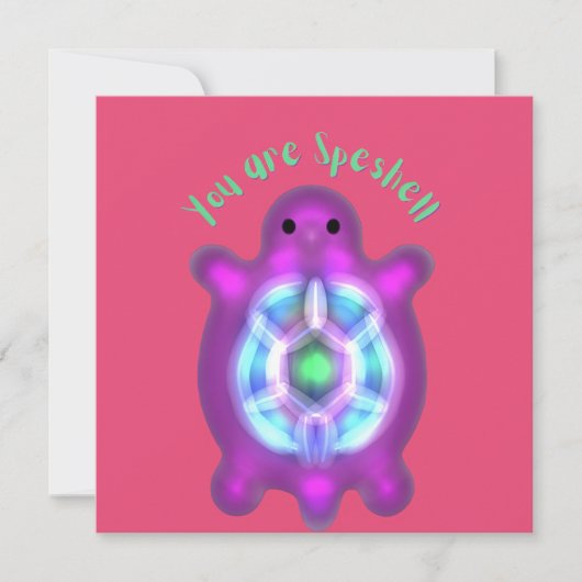 あなたはとっても特別なカメのプレゼント 招待状 (正面)