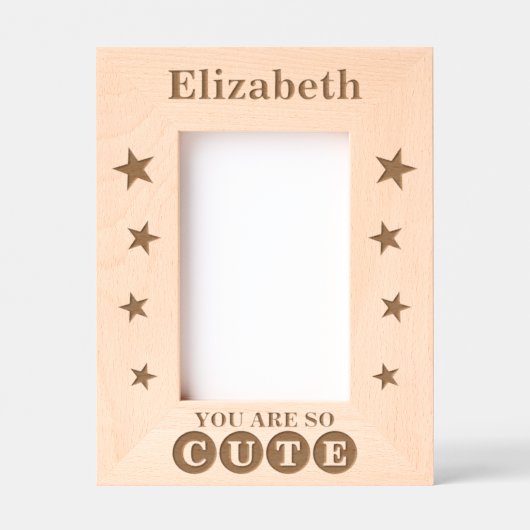 あなたはとても可愛い名前をカスタムする星だ レーザー彫刻フレーム (正面)