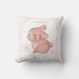 あなたはとても愛されているバニープリント | ベビーガール子供部屋 クッション
