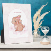 あなたはとても愛されているバニープリント | ベビーガール子供部屋W フォトプラーク (側面)