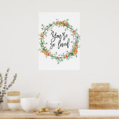 あなたはとても愛されているロマンチックな引用文プリント ポスター (キッチン)