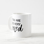 あなたはとても愛されている コーヒーマグカップ (正面左)
