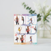 「あなたはとても愛されている」9枚写真コラージュ＆名前 ポストカード (スタンド正面)