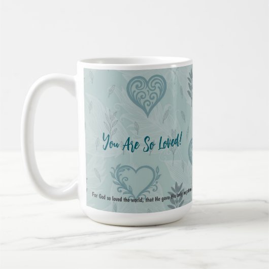 あなたはとても愛されている John 3:16 マグカップ (左)