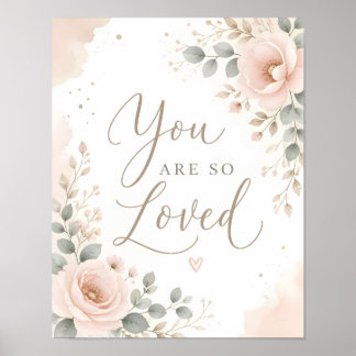 あなたはとても愛されている Nursery Wall Art ポスター
