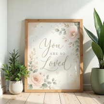 あなたはとても愛されている Nursery Wall Art ポスター
