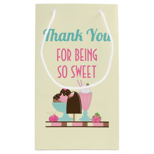 あなたはとても甘いアイスクリームをありがとう スモールペーパーバッグ (裏面)