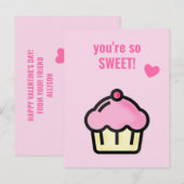 あなたはとても甘い – かわいいカップケーキ教室バレンタイン ポストカード (正面/裏面)
