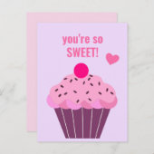 あなたはとても甘い – かわいいカップケーキ教室バレンタイン ポストカード (正面/裏面)