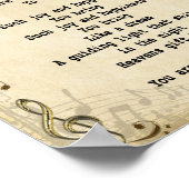 あなたはとても美しい歌の歌詞ヴィンテージプリント ポスター (角)