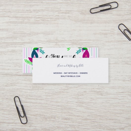 あなたはとても美しい！ スキニー名刺 (正面/裏面インサイチュ)