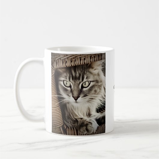 あなたはとても美しい！猫のコーヒーマグ コーヒーマグカップ (左)
