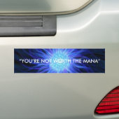"あなたはないMANAの価値を持って" バンパーステッカー (車上)