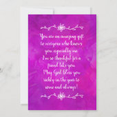 あなたはなんて素晴らしい祝福なの！完全に編集可能よ！ カード (裏面)