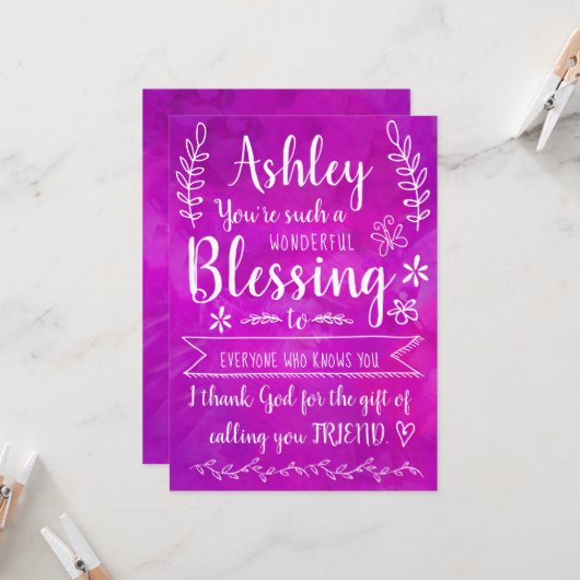 あなたはなんて素晴らしい祝福なんだろう!全てを編集できるなんて! カード (正面/裏面インサイチュ)