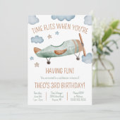 あなたはにおもしろい飛行機誕生日を有する場合に飛行 招待状 (スタンド正面)