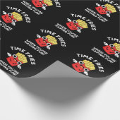 あなたはにおもしろい・ダークBGを持つ場合の時間フリーズ ラッピングペーパー (角)