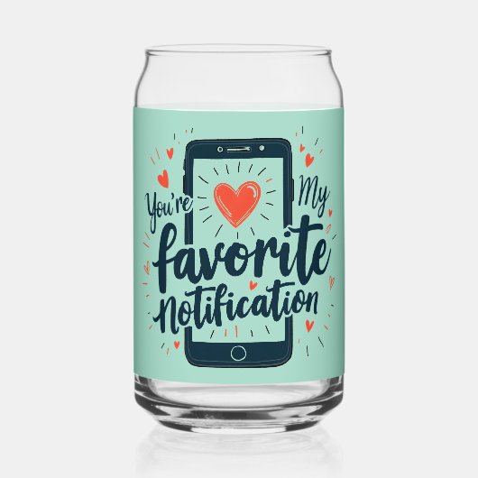 あなたはのお気に入りの通知デジタルの愛情 ガラス缶 (裏面)