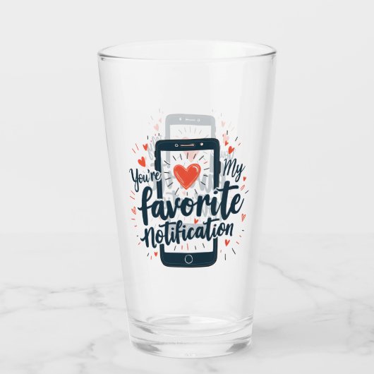 あなたはのお気に入りの通知デジタルの愛情 タンブラーグラス (裏面)