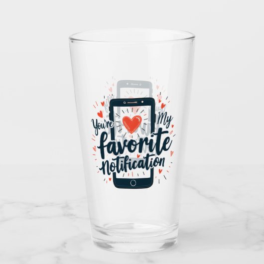 あなたはのお気に入りの通知デジタルの愛情 タンブラーグラス (正面)
