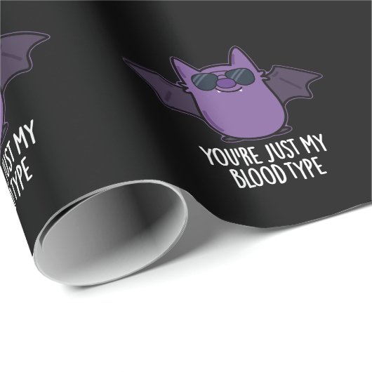 あなたはのみ私の血液型おもしろいこうもりプンダークBG ラッピングペーパー (ロールコーナー)