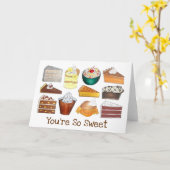 あなたはのように甘い南部のデザートのケーキパイのプリン カード (黄色い花)