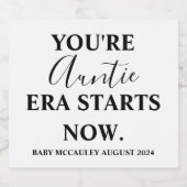 あなたはのアンティ時代のスタートおもしろいベビー発表 スパークリングワインラベル (シングルラベル)