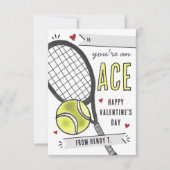 あなたはのエーステニス教室のバレンタインのデイカード 招待状 (正面)