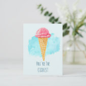 あなたはのクールピンクアイスクリームコーン ポストカード (スタンド正面)