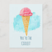 あなたはのクールピンクアイスクリームコーン ポストカード (正面)
