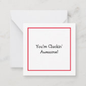 あなたはのク素晴らしリおもしろいン・チキン・ファン・ユーモア ノートカード (裏面)