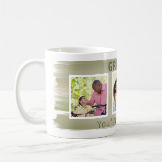 あなたはのグラダ最高のード- 3フォトカーキストライプ コーヒーマグカップ (左)
