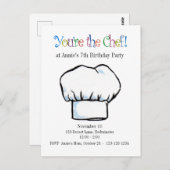 あなたはのシェフ招待状のはがき ポストカード (正面/裏面)