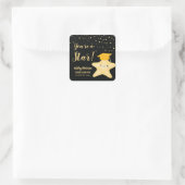 あなたはのスターブラックと金ゴールドの卒業 スクエアシール (バッグ)